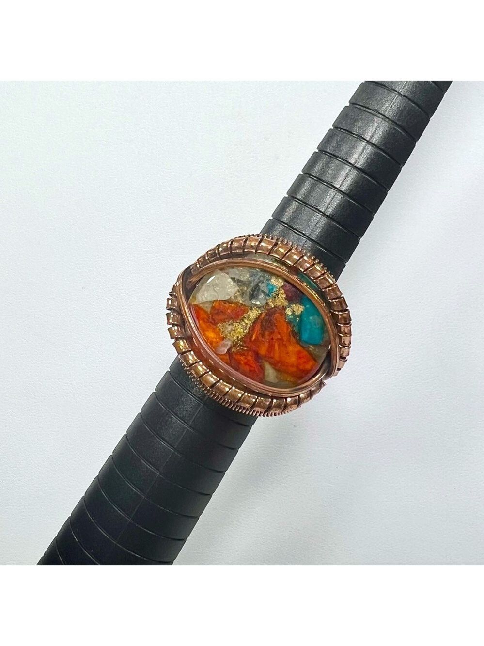 Oyster Copper Vintage Style Ring size 8.25 - Picture 1 of 7